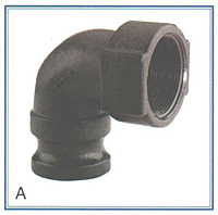 1 1/2 and 2 Inch (in) Polypropylene 90 Degree Couplings (150A90)