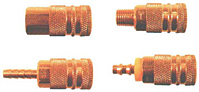 Coilflow™ 1/4 Inch (in) Thread and Barb Size Female Industrial Interchange Coupling for all Brass Coupler